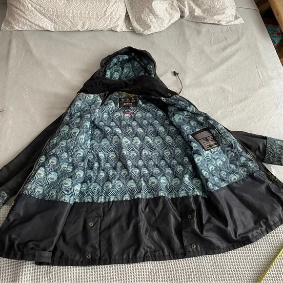 BARBOUR LIBERTY BEADNELL WAX COTTON HOODED JACKET, EUC. US 14 UK 18 - Picture 3 of 16